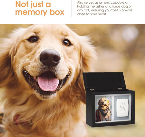 Pet Memorial Box with Paw Print Impression Kit - Image 4