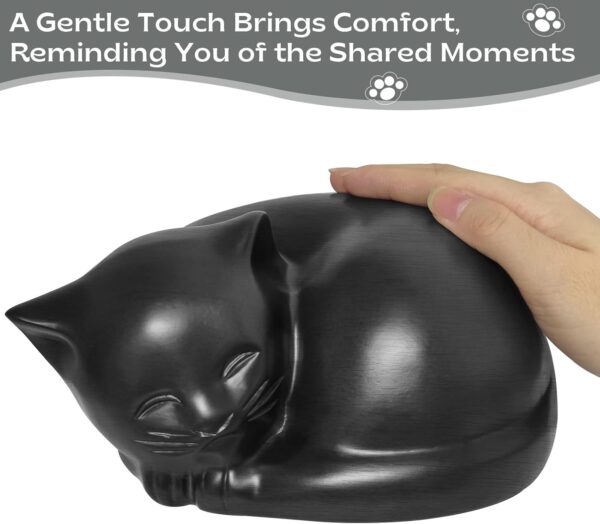 Pet Cremation Resin Sleeping Cat Urn​ for Ashes - Image 7