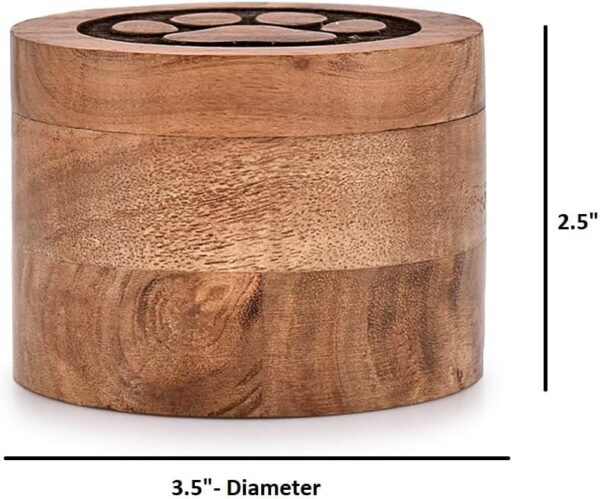 Decorative Pet Funeral Cremation Wood Urn Box for Ashes - Image 2