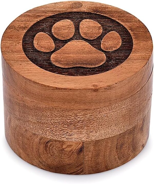 Decorative Pet Funeral Cremation Wood Urn Box for Ashes - Image 3